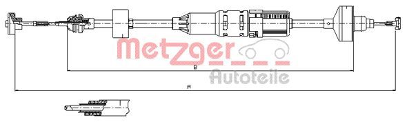 METZGER AUTOTEILE 10.3443 Cable Pull, clutch control
