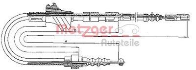 Cable Pull, parking brake METZGER AUTOTEILE 10.4094