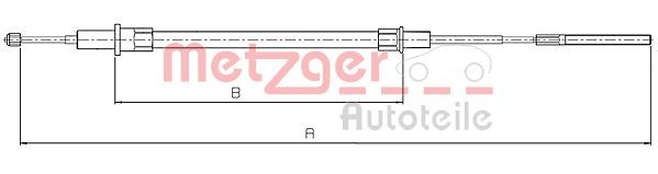 METZGER AUTOTEILE 10.4153 Cable Pull, parking brake
