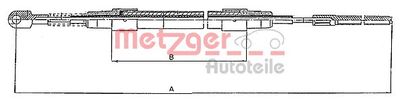 Cable Pull, parking brake METZGER AUTOTEILE 10.423