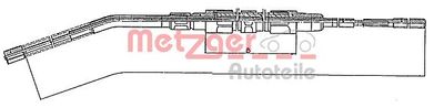 Cable Pull, parking brake METZGER AUTOTEILE 10.425