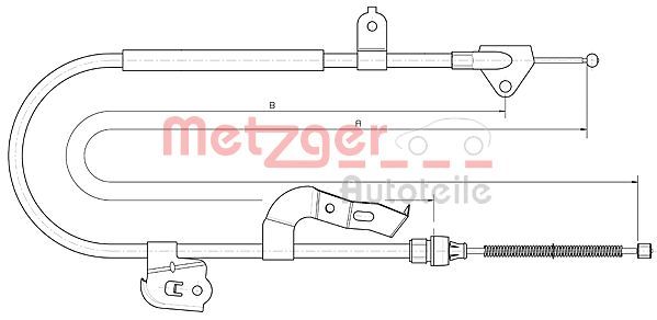 METZGER AUTOTEILE 10.4510 Cable Pull, parking brake