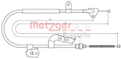 Cable Pull, parking brake METZGER AUTOTEILE 10.4510