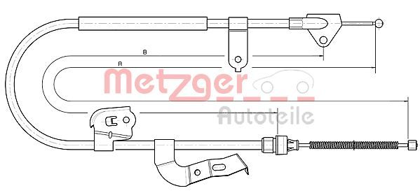 METZGER AUTOTEILE 10.4511 Cable Pull, parking brake