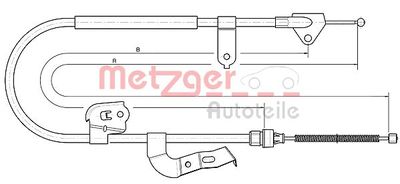 Cable Pull, parking brake METZGER AUTOTEILE 10.4511
