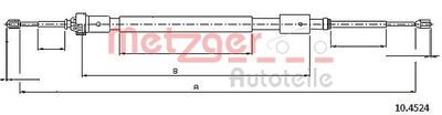 Cable Pull, parking brake METZGER AUTOTEILE 10.4524