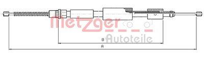 Cable Pull, parking brake METZGER AUTOTEILE 10.4574