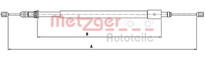 Cable Pull, parking brake METZGER AUTOTEILE 10.4577