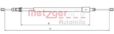 Cable Pull, parking brake METZGER AUTOTEILE 10.4578