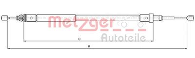 Cable Pull, parking brake METZGER AUTOTEILE 10.4581