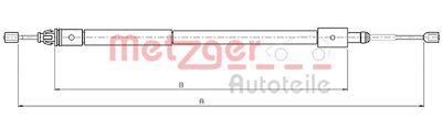 Cable Pull, parking brake METZGER AUTOTEILE 10.4582