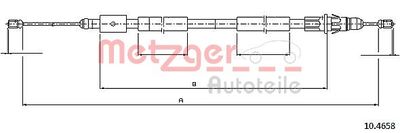 Cable Pull, parking brake METZGER AUTOTEILE 10.4658