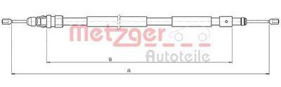 Cable Pull, parking brake METZGER AUTOTEILE 10.4708