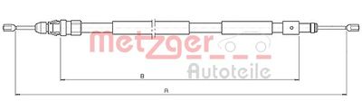 Cable Pull, parking brake METZGER AUTOTEILE 10.4709