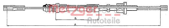 METZGER AUTOTEILE 10.471 Cable Pull, parking brake
