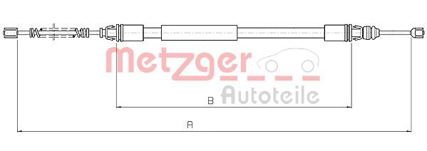 METZGER AUTOTEILE 10.4712 Cable Pull, parking brake