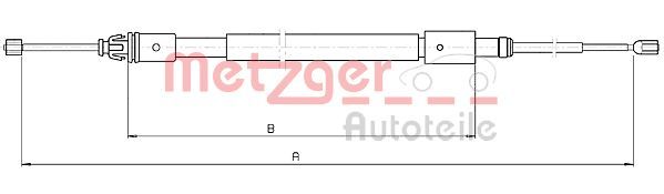 METZGER AUTOTEILE 10.4714 Cable Pull, parking brake