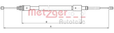 Cable Pull, parking brake METZGER AUTOTEILE 10.4714
