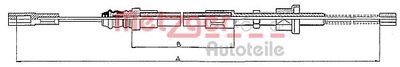 Cable Pull, parking brake METZGER AUTOTEILE 10.471