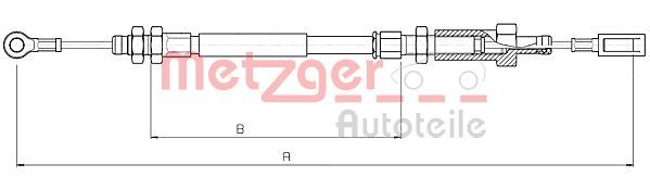 METZGER AUTOTEILE 10.4723 Cable Pull, parking brake