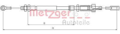 Cable Pull, parking brake METZGER AUTOTEILE 10.4723