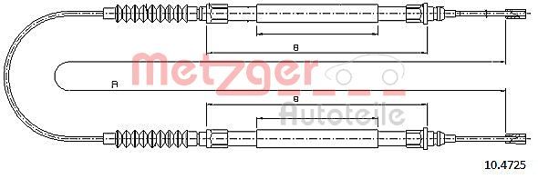 METZGER AUTOTEILE 10.4725 Cable Pull, parking brake