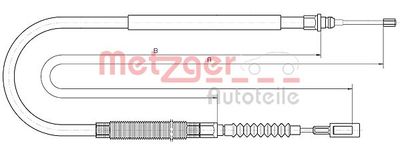 Cable Pull, parking brake METZGER AUTOTEILE 10.4728