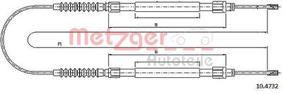 Cable Pull, parking brake METZGER AUTOTEILE 10.4732