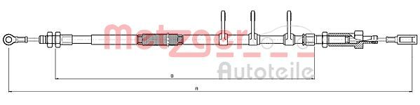 METZGER AUTOTEILE 10.4741 Cable Pull, parking brake