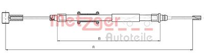 Cable Pull, parking brake METZGER AUTOTEILE 10.4745