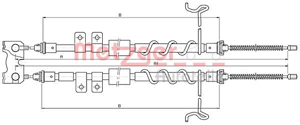 METZGER AUTOTEILE 10.5335 Cable Pull, parking brake