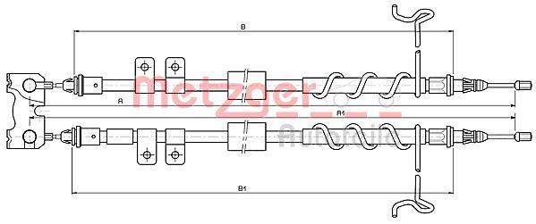 METZGER AUTOTEILE 10.5336 Cable Pull, parking brake