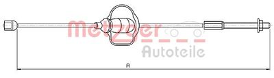 Cable Pull, parking brake METZGER AUTOTEILE 10.5360