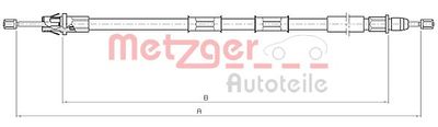 Cable Pull, parking brake METZGER AUTOTEILE 10.5971