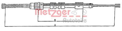 Cable Pull, parking brake METZGER AUTOTEILE 10.6024