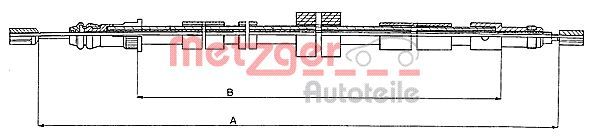 METZGER AUTOTEILE 10.6025 Cable Pull, parking brake