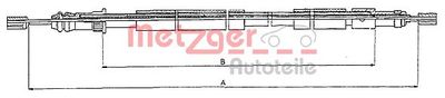 Cable Pull, parking brake METZGER AUTOTEILE 10.6026