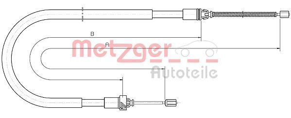 METZGER AUTOTEILE 10.6033 Cable Pull, parking brake