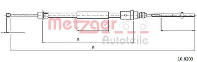 Cable Pull, parking brake METZGER AUTOTEILE 10.6203