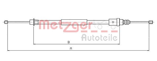 METZGER AUTOTEILE 10.6215 Cable Pull, parking brake