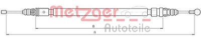 Cable Pull, parking brake METZGER AUTOTEILE 10.6235