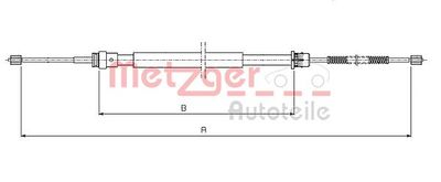 Cable Pull, parking brake METZGER AUTOTEILE 10.6541