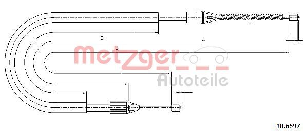 METZGER AUTOTEILE 10.6697 Cable Pull, parking brake