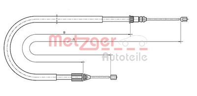 Cable Pull, parking brake METZGER AUTOTEILE 10.6698