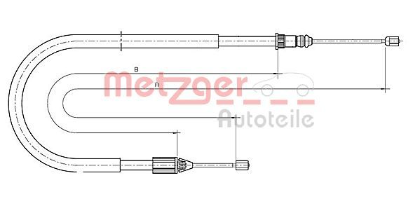 METZGER AUTOTEILE 10.6699 Cable Pull, parking brake