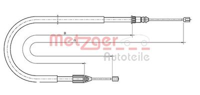 Cable Pull, parking brake METZGER AUTOTEILE 10.6699