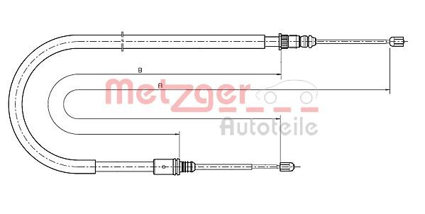 METZGER AUTOTEILE 10.6791 Cable Pull, parking brake