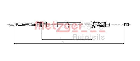 METZGER AUTOTEILE 10.6853 Cable Pull, parking brake