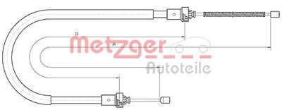 Cable Pull, parking brake METZGER AUTOTEILE 10.6894