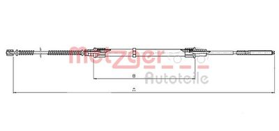 Cable Pull, parking brake METZGER AUTOTEILE 10.7131